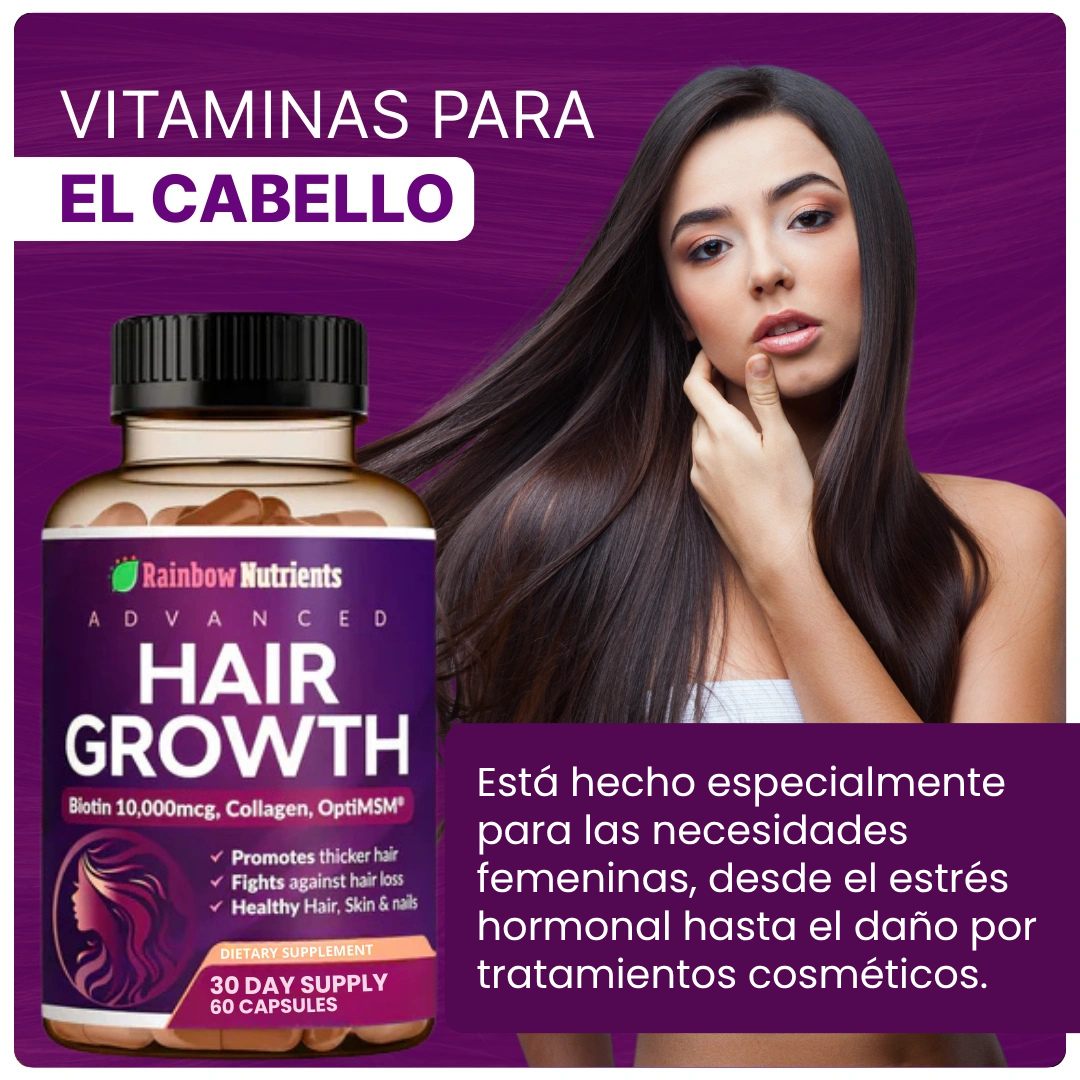Frena ya la caída del cabello con las vitaminas Hair Growth
